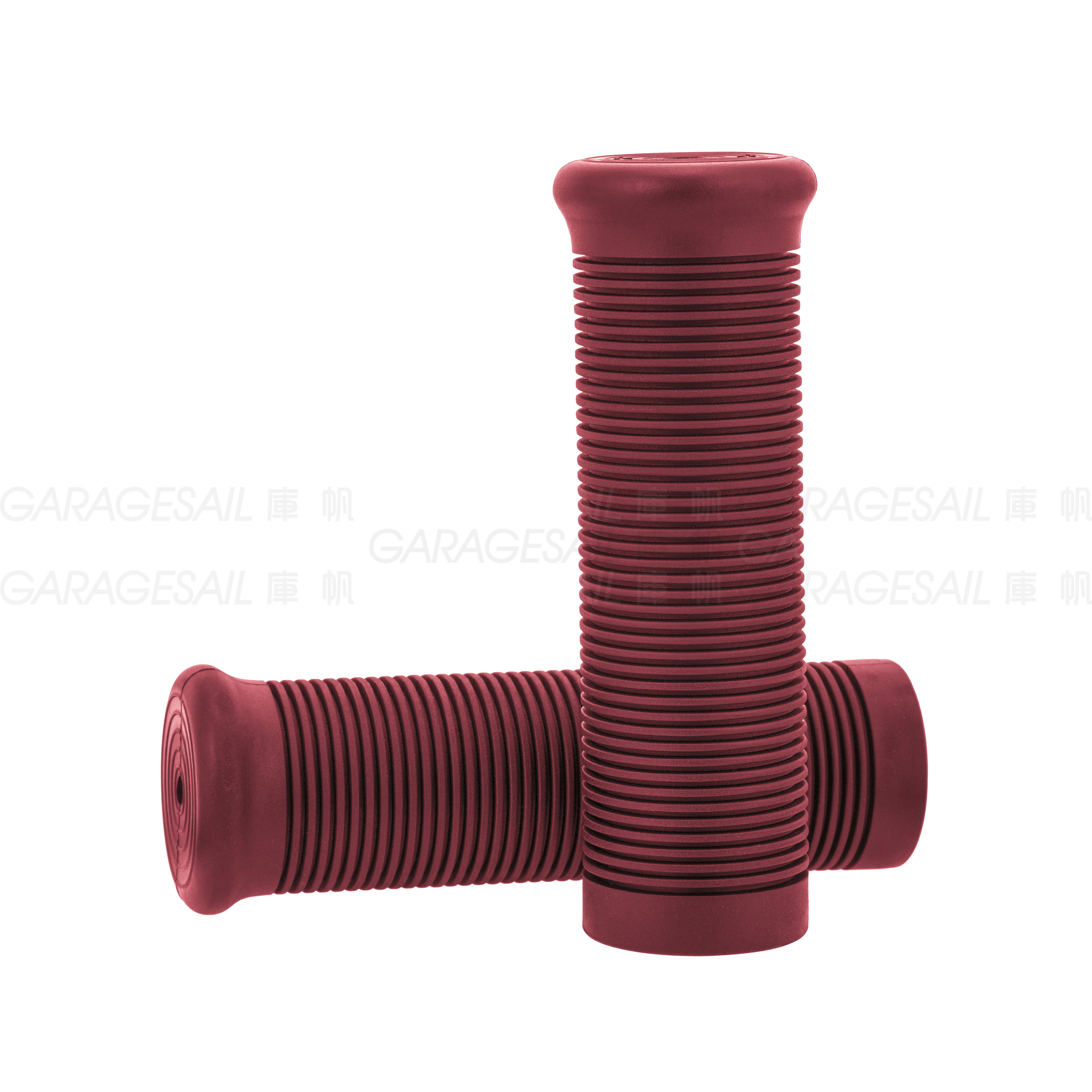 橡膠 握把套 橫條紋 - 酒紅