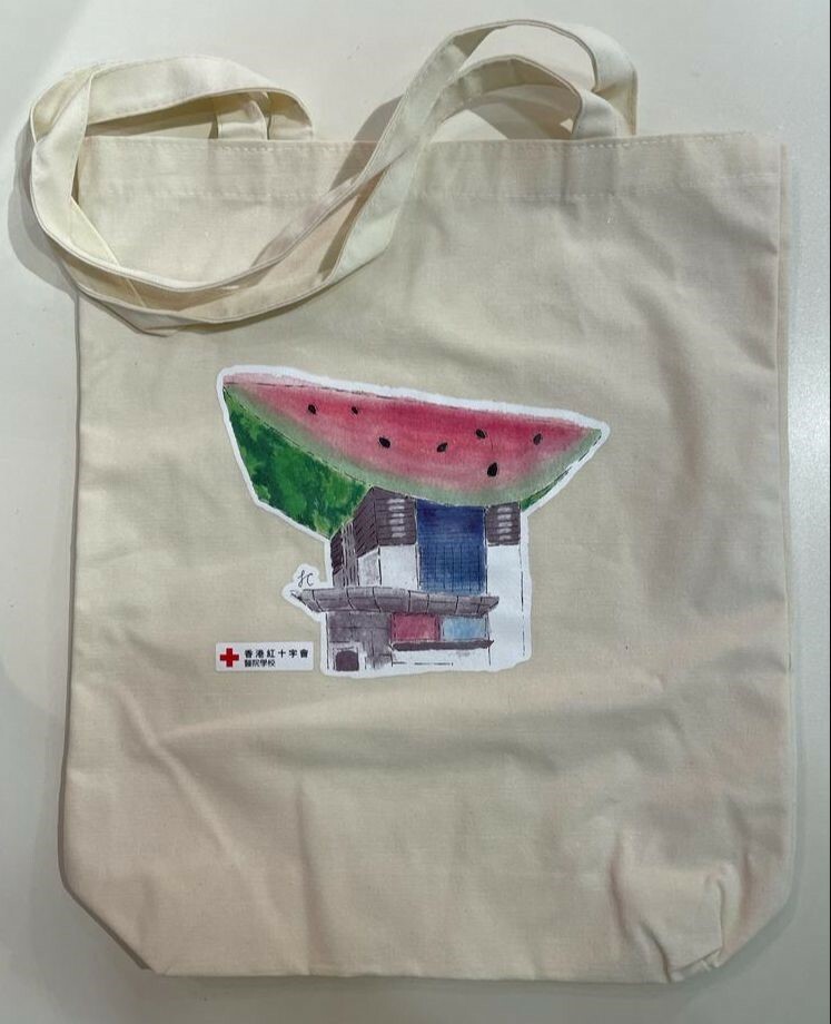 棉布手提袋《西瓜山頂凌宵閣》