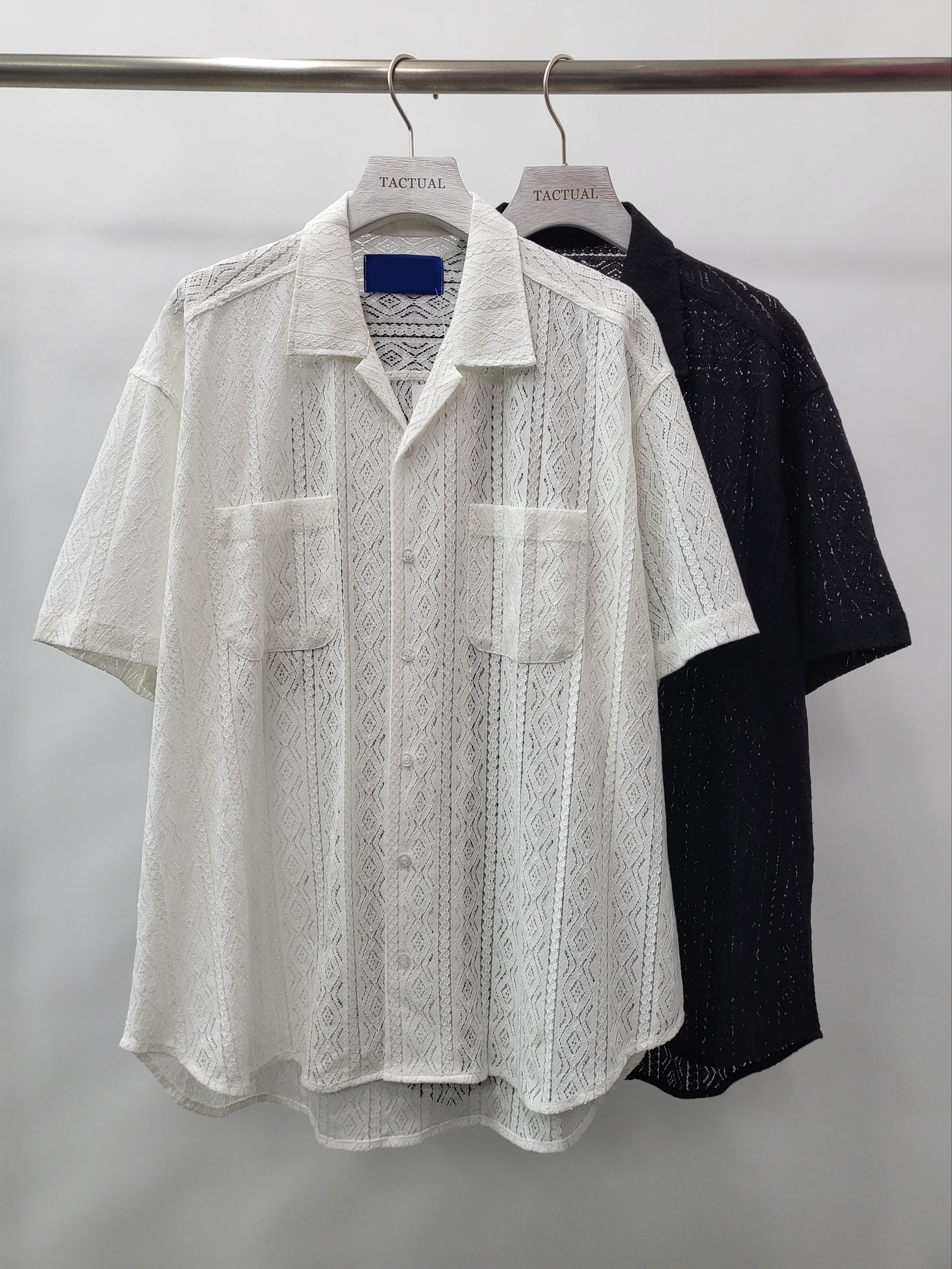 淨色花紋短袖恤衫 S2053