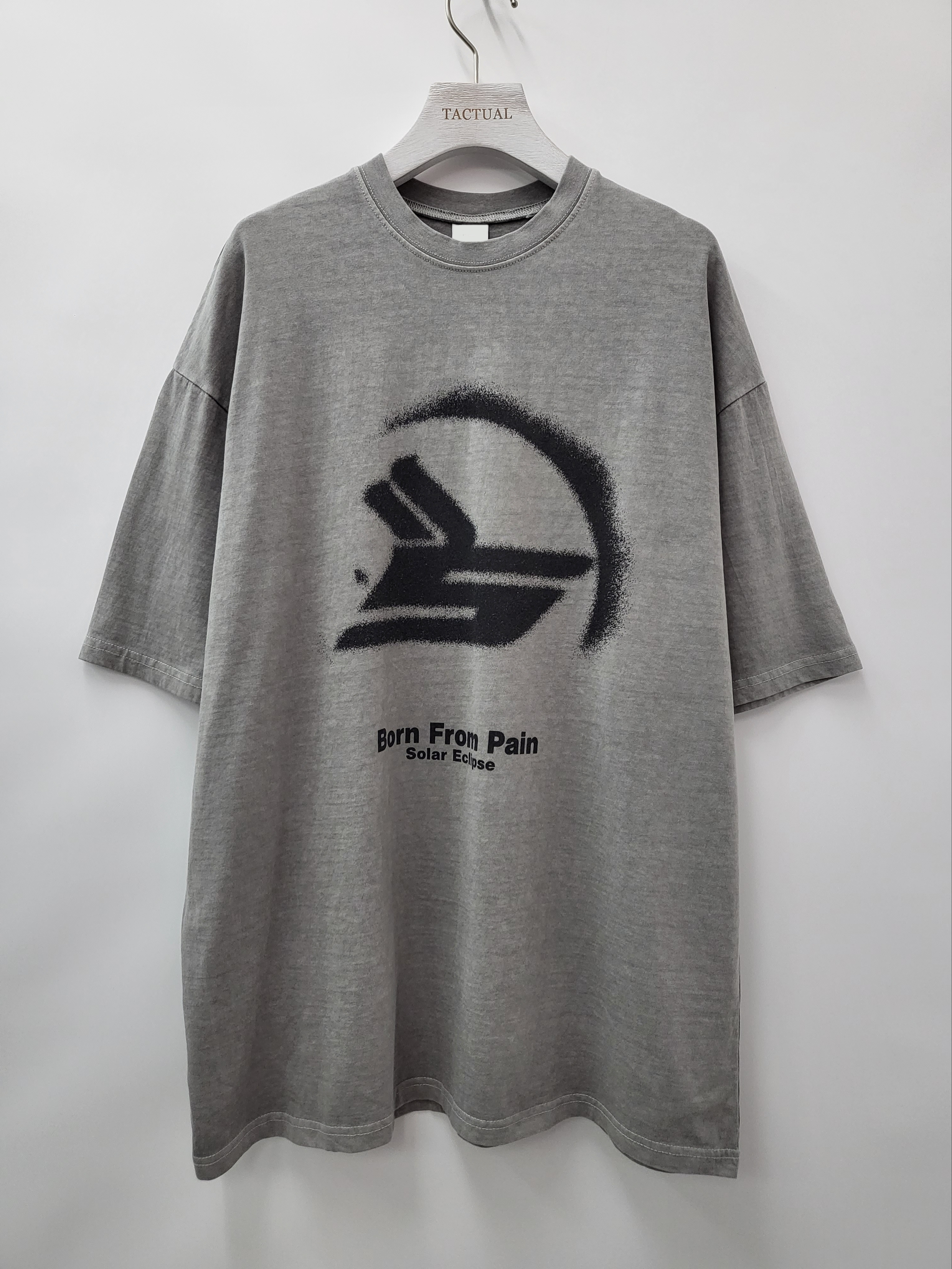 洗水英文字圖案短袖Tee T4975