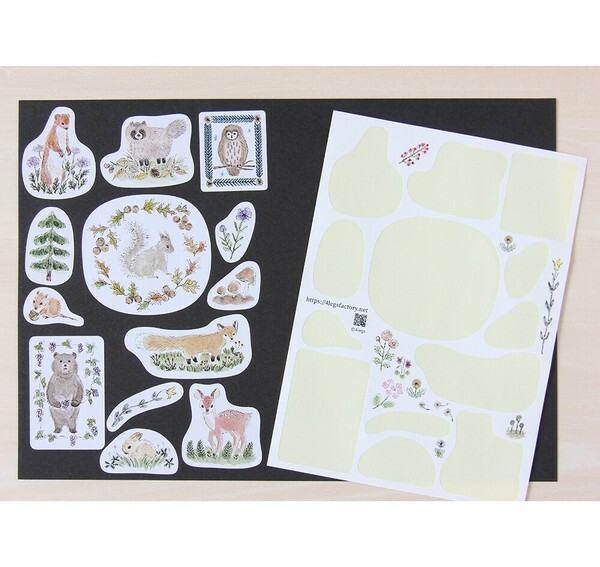 動物 水彩插畫貼紙｜日本 4legs