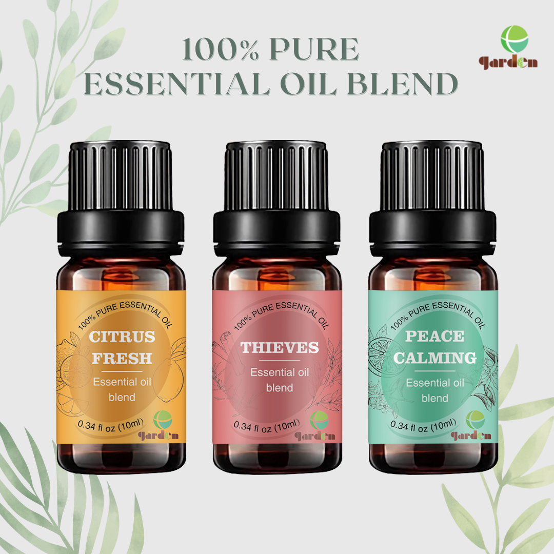Garden 100%純天然香薰複方精油10ml 擴香 香薰機 空氣清新 去除異味 驅蚊 除臭（贈送擴香木掛件一個）