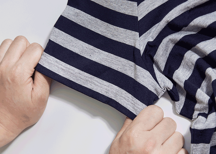 柔軟海平線條紋短袖上衣