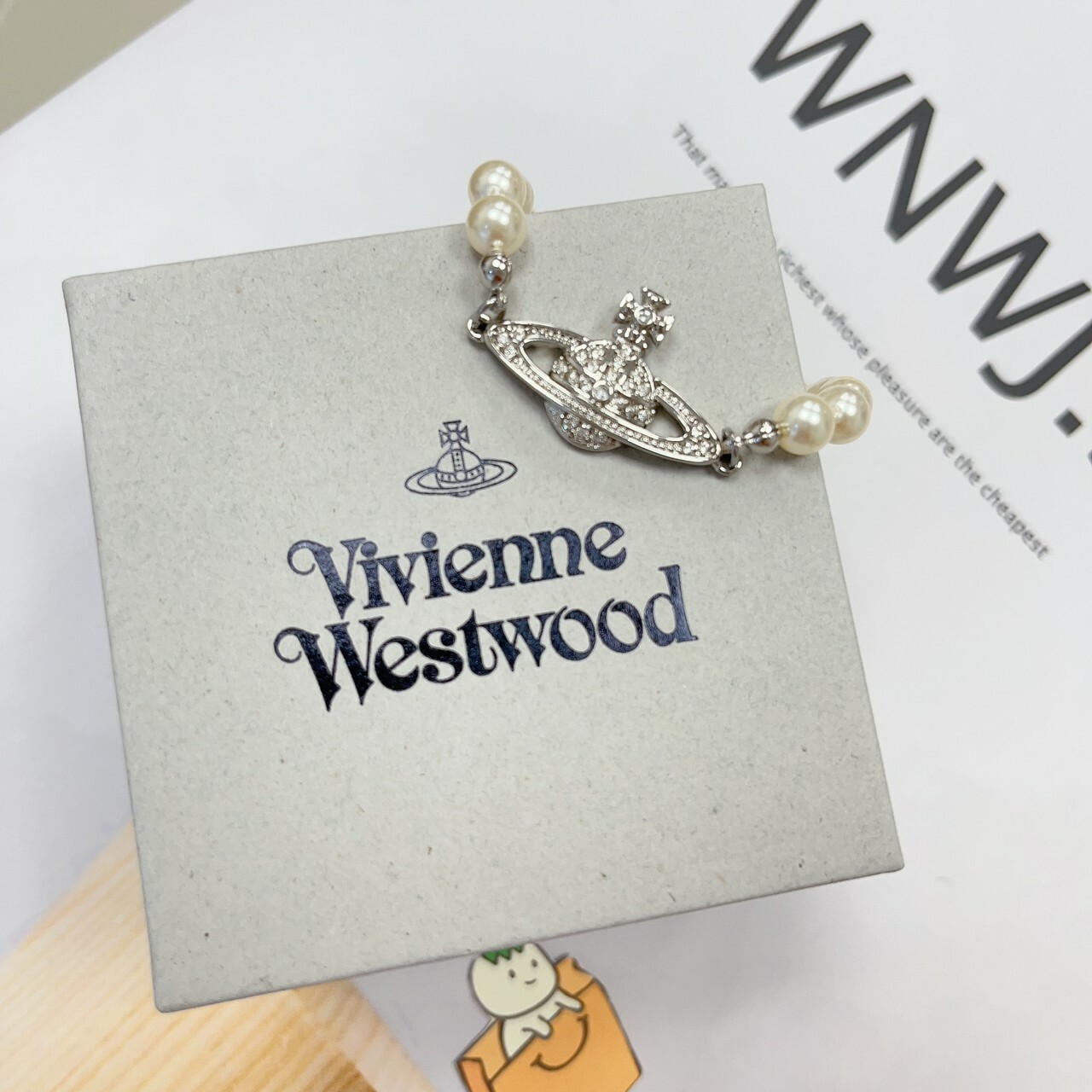 【現貨】西太后 珍珠手鍊 手環 Vivienne Westwood Mini Bas Relief bracelet