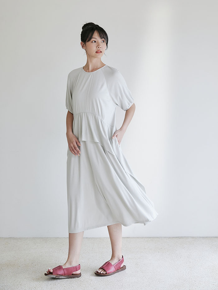 浪漫寫手的飛揚短袖洋裝-逆光