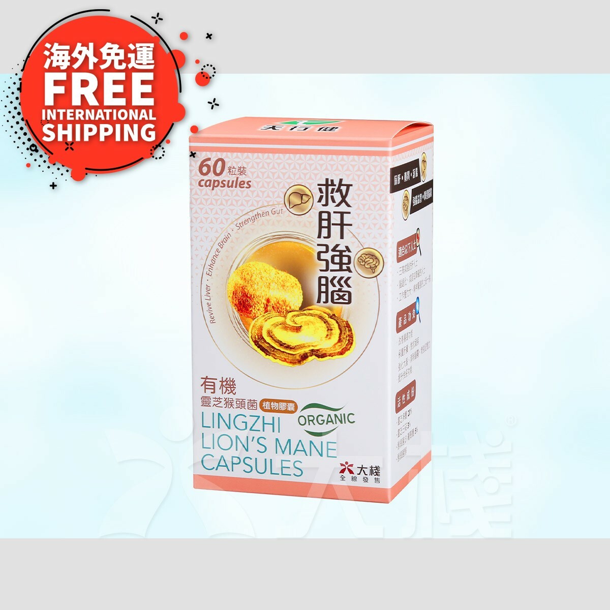 [Free Int. Shipping ] Tinhankin Lingzhi Lions Mane Capsules (60 capsules)