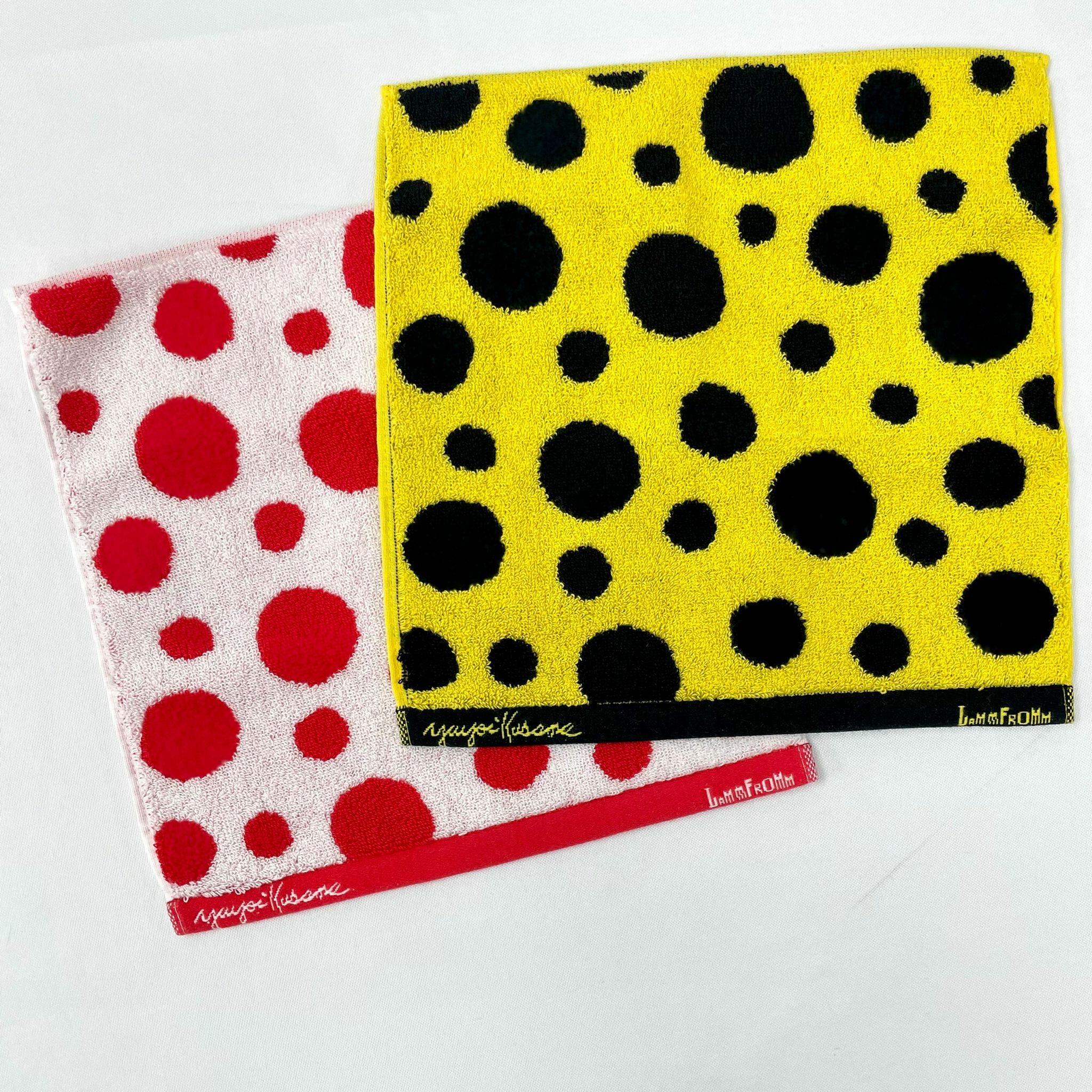 Yayoi Kusama Imabari Polka Dots Towel Handkerchief (Yellow & Black/ Red & White)