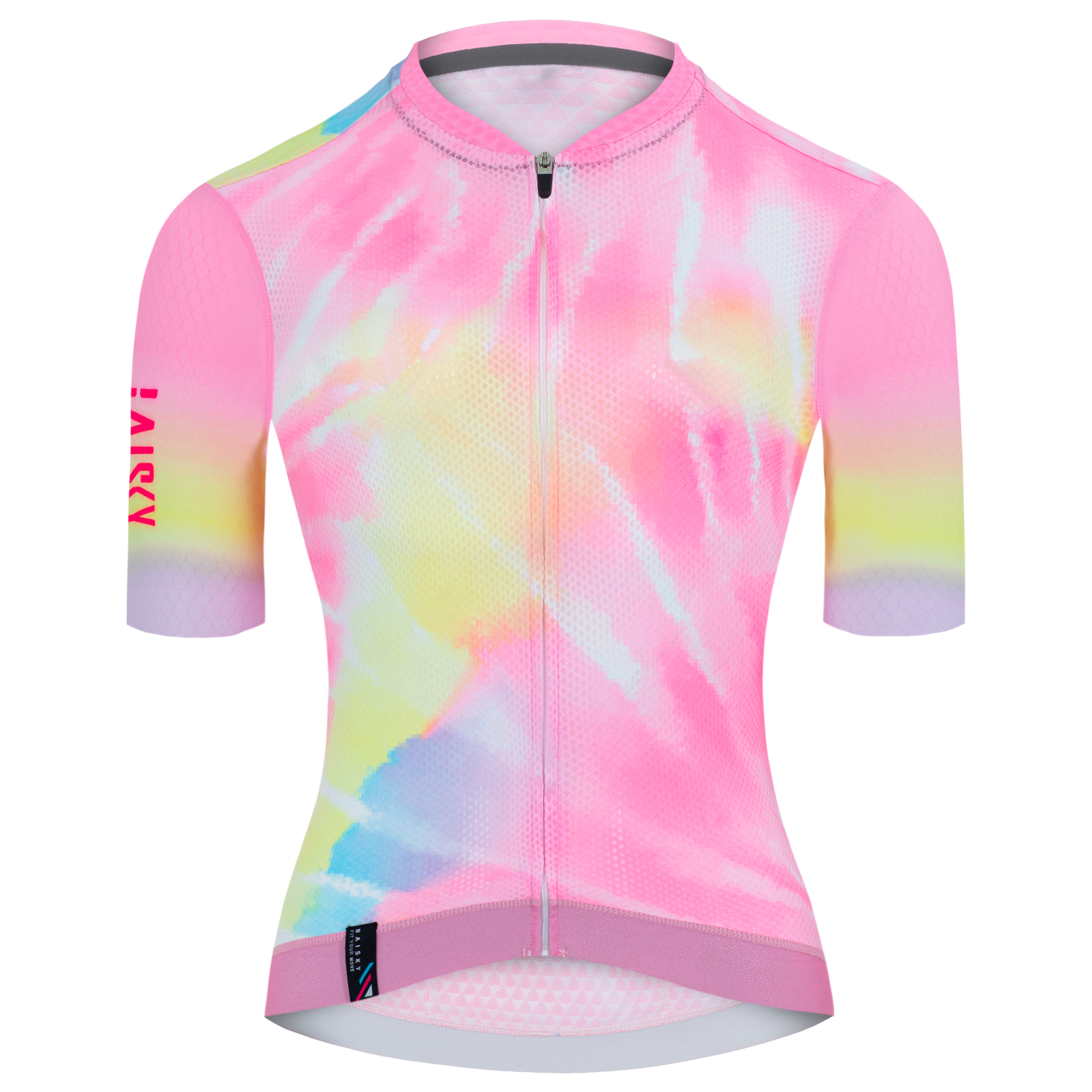 女款空力短車衣 雲彩 粉