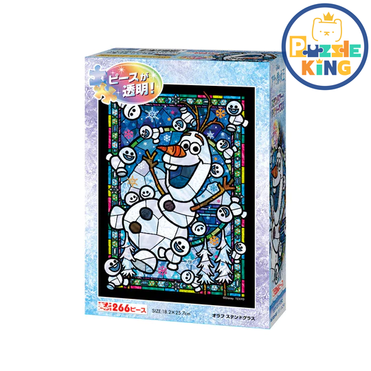 冰雪奇緣-奧拉夫彩色玻璃 (透明樹脂)