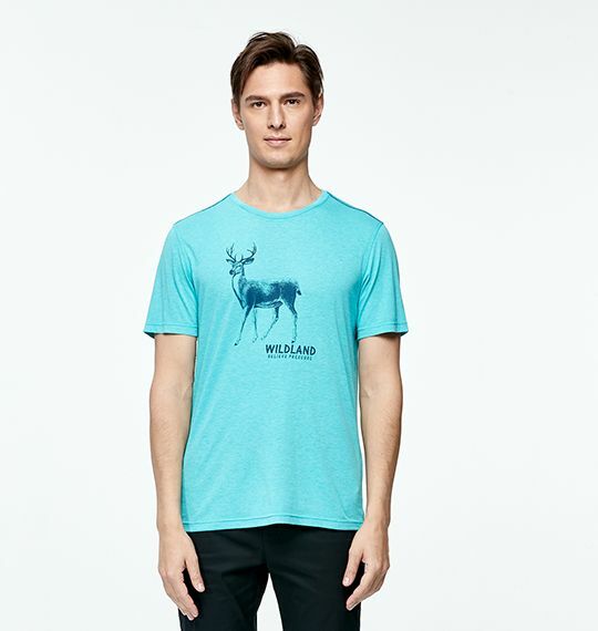 Wildland荒野休閒 男性圓領印花除臭抗菌上衣(2色) 男性圓領短袖上衣 10WA91602