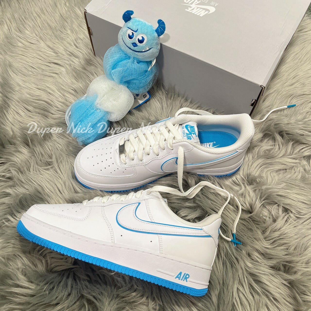 NIKE AIR FORCE 1 '07 大學藍邊線勾勾