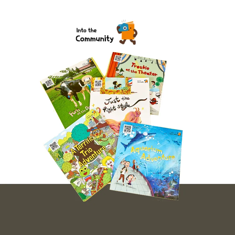 ARpedia 兒童英文繪本 - Into the Community 系列(共5本) + 長頸鹿SPOTTY閱讀支架