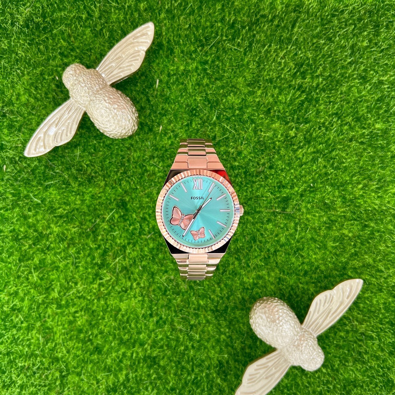 【FOSSIL】Scarlette 春天系列-蝴蝶浮雕 ES5277 38mm 現代鐘錶