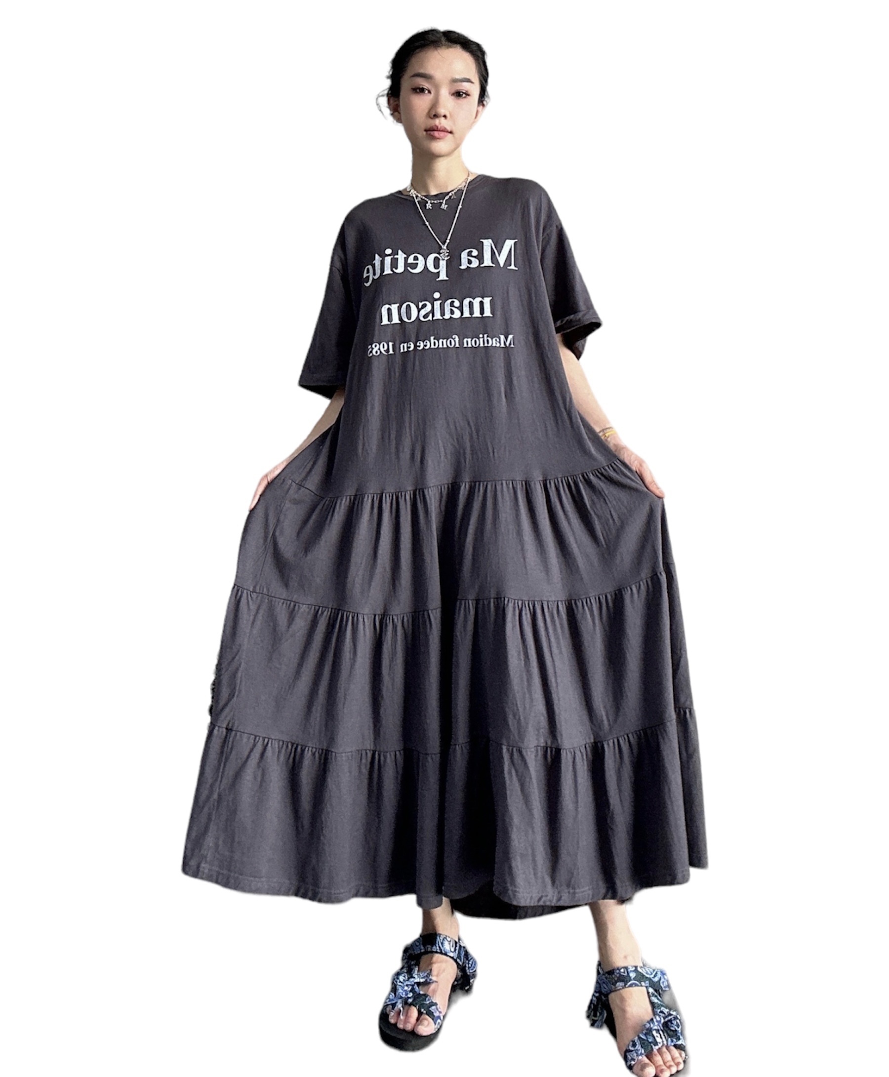 洗水棉tee料連身蛋糕裙（現貨產品）