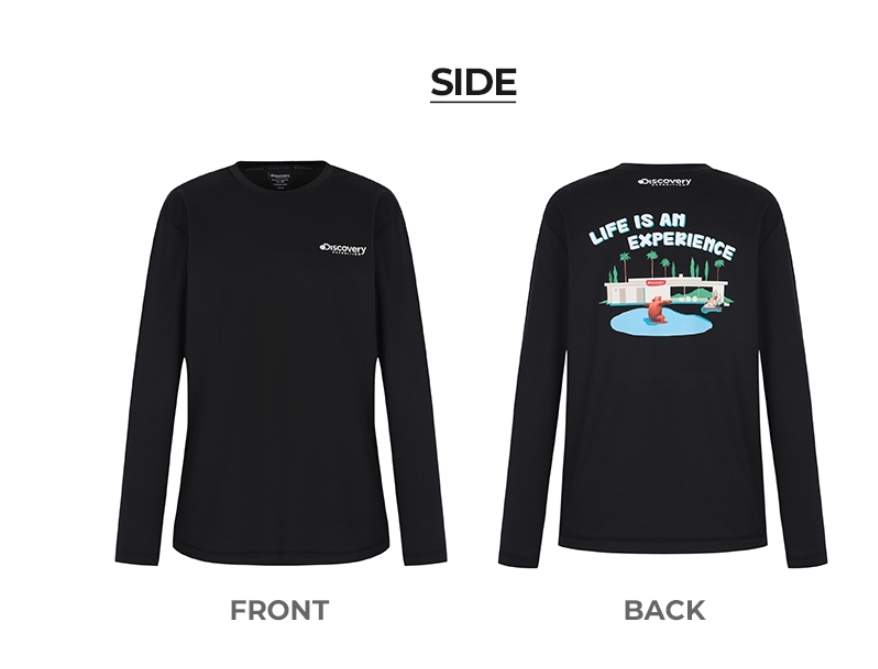 韓國代購 Discovery Expedition 女款 防曬衣 透氣 泳裝長袖上衣 黑 JUN-