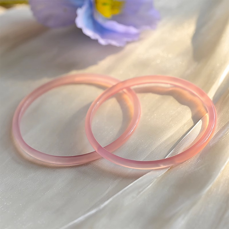 【玉鐲】粉紅玉隨叮噹鐲-4mm：增強心靈感應能力，吸引異性