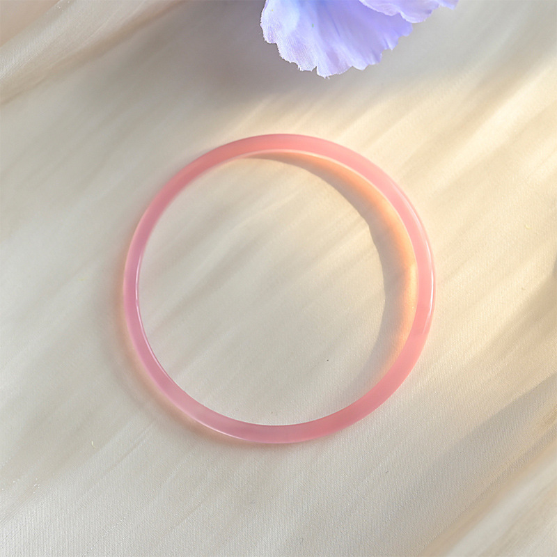 【玉鐲】粉紅玉隨叮噹鐲-4mm：增強心靈感應能力，吸引異性