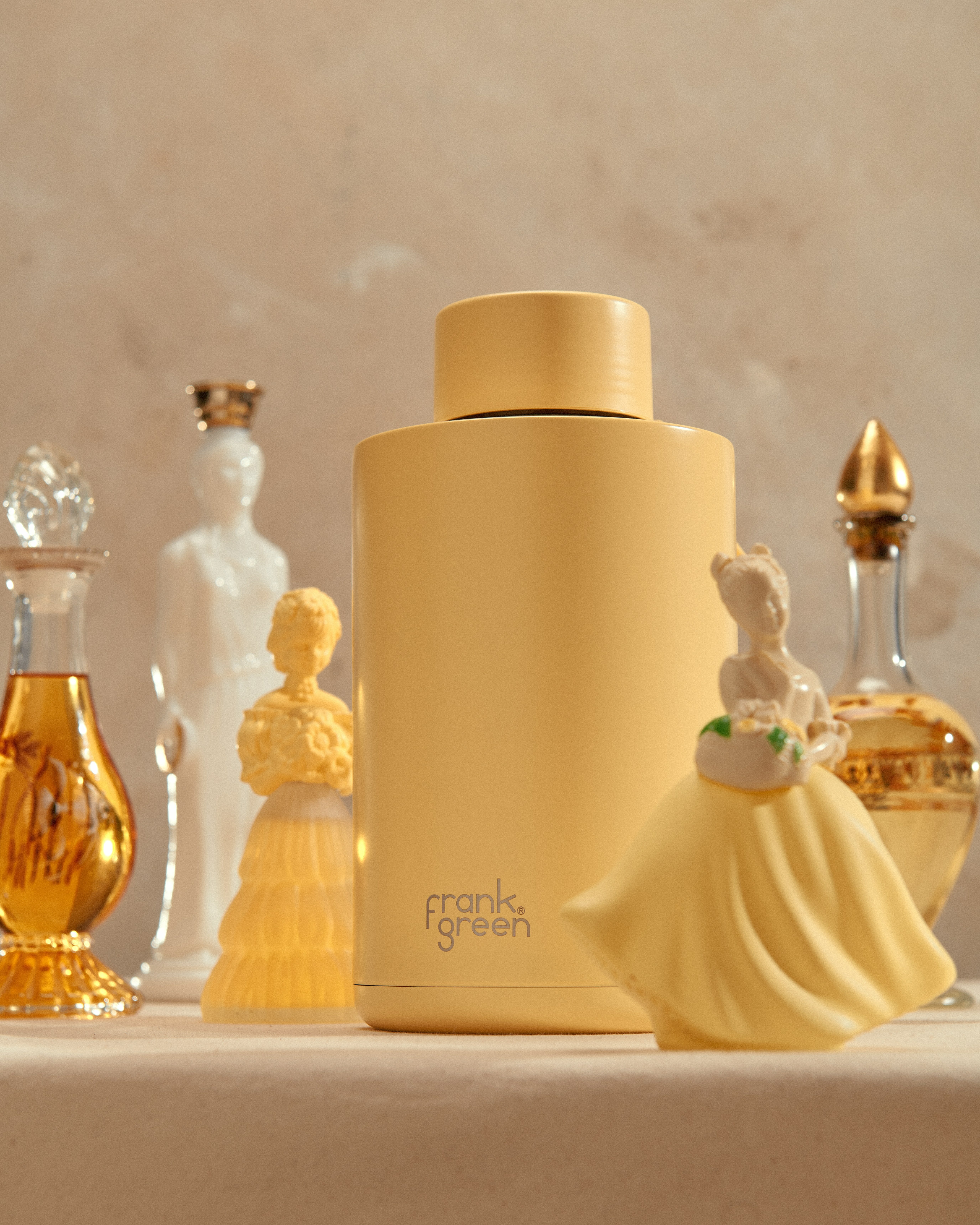 Butter Milk Ceramic Reusable Bottle - 68oz / 2,000ml | FRANK GREEN