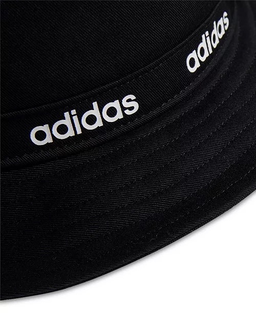 Adidas 漁夫帽 黑色x白logo