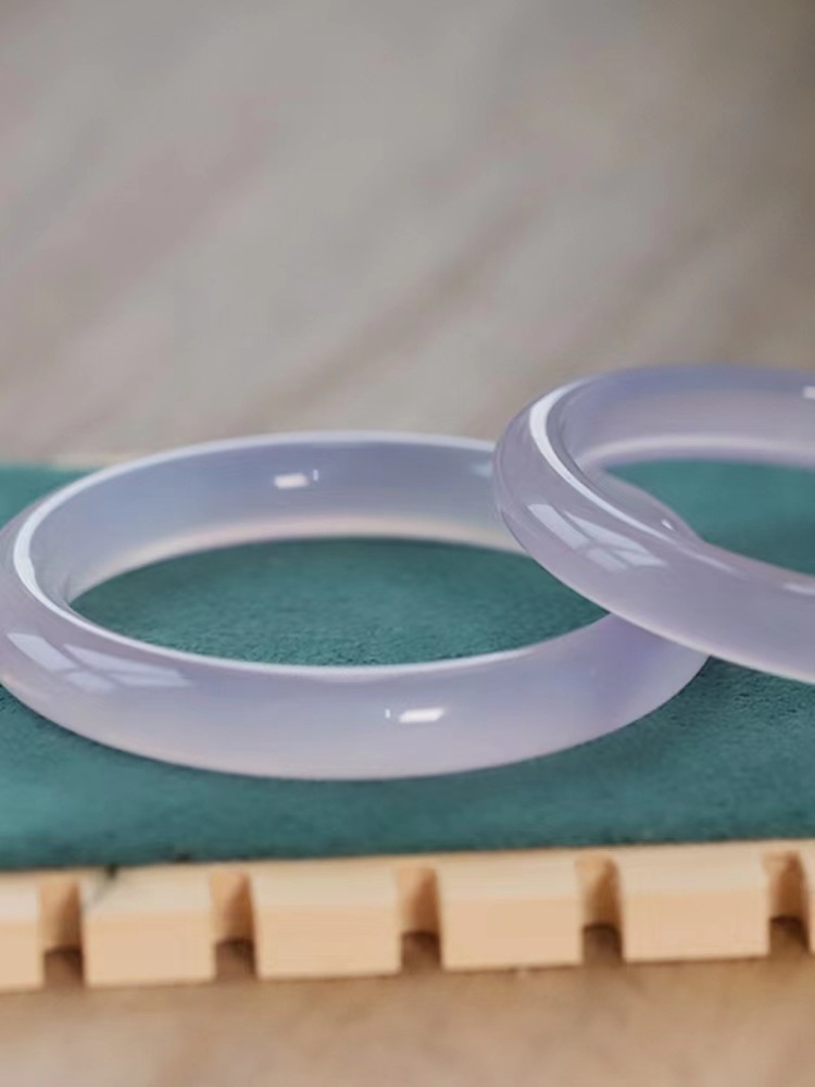 【玉鐲】滿色冰種紫羅蘭正圈手鐲-12mm