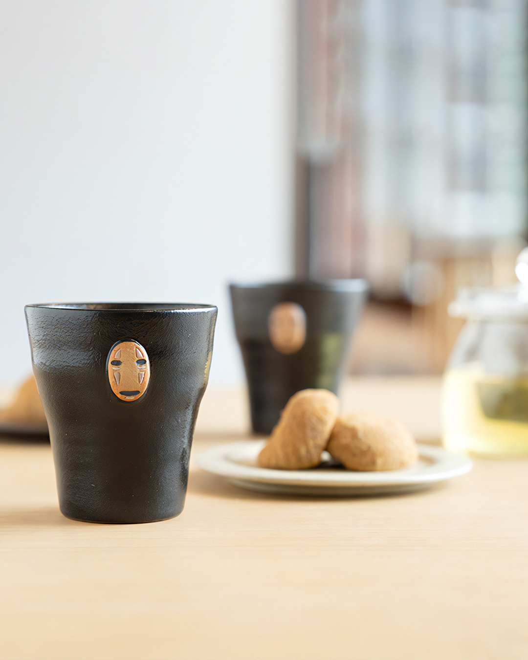 無臉男 陶器茶杯｜信樂燒