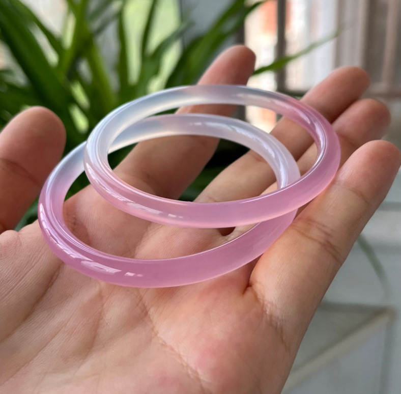 【玉鐲】鬱金香粉+月光白草莓啵啵美人條6mm