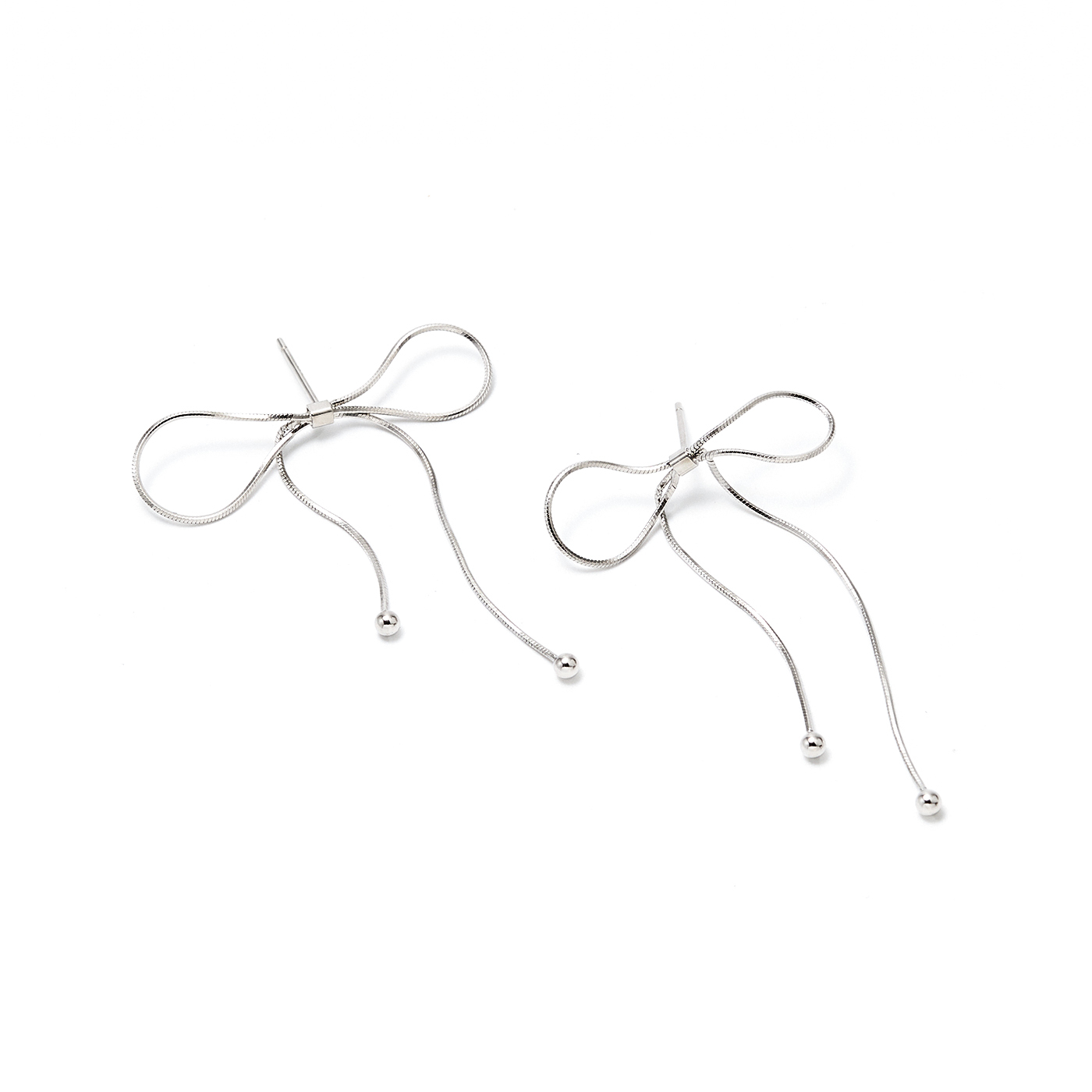 純銀,蝴蝶結,耳環