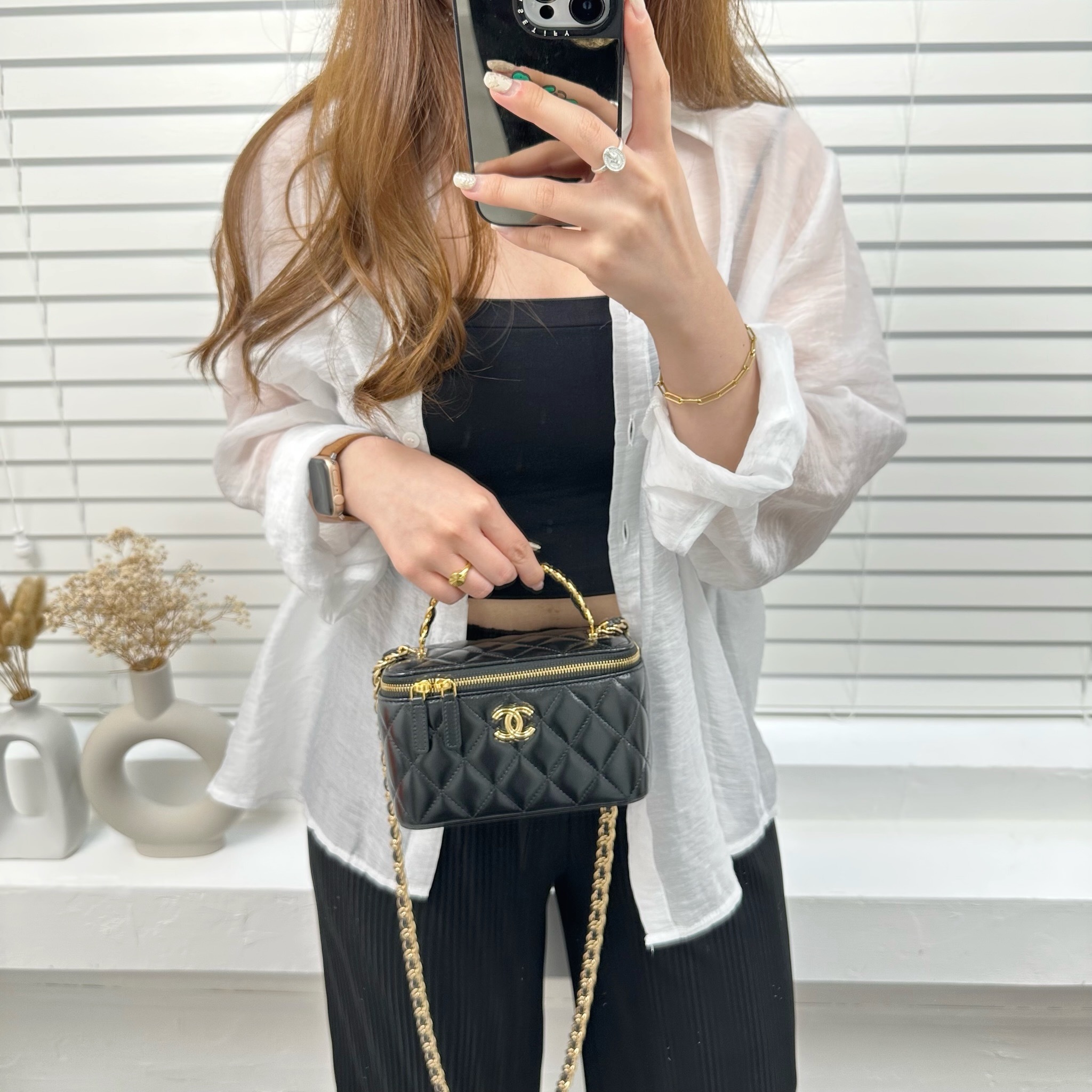 Chanel Top Handle Vanity Box 粗金鏈 (AP3315)