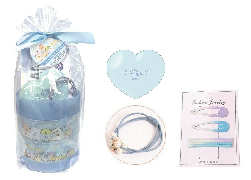 角落生物 髮飾連迷你櫃筒仔套裝 (藍)