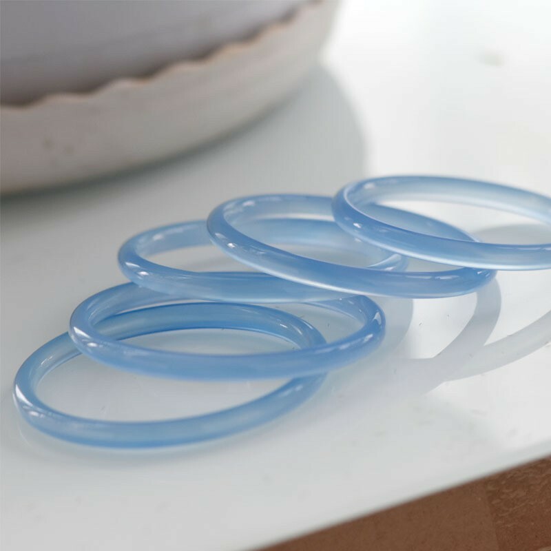 【玉鐲】天空藍冰種絕美美人條6mm