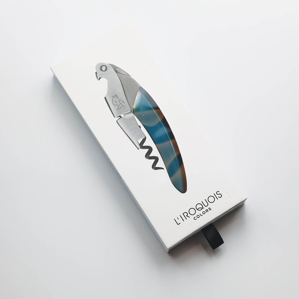 法國 L'IROQUOIS 兩段式開瓶器/礦物藍