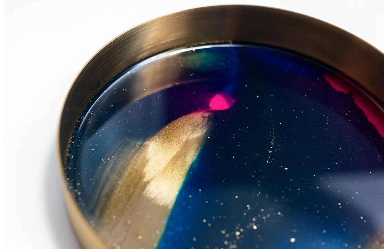 Galaxy 金屬圓托盤 小