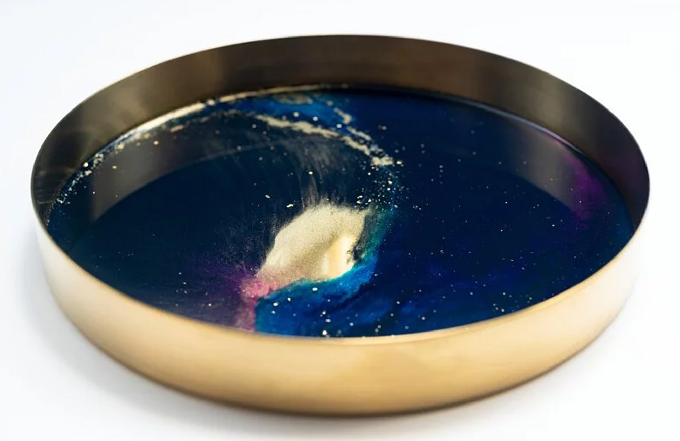 Galaxy 金屬圓托盤 中