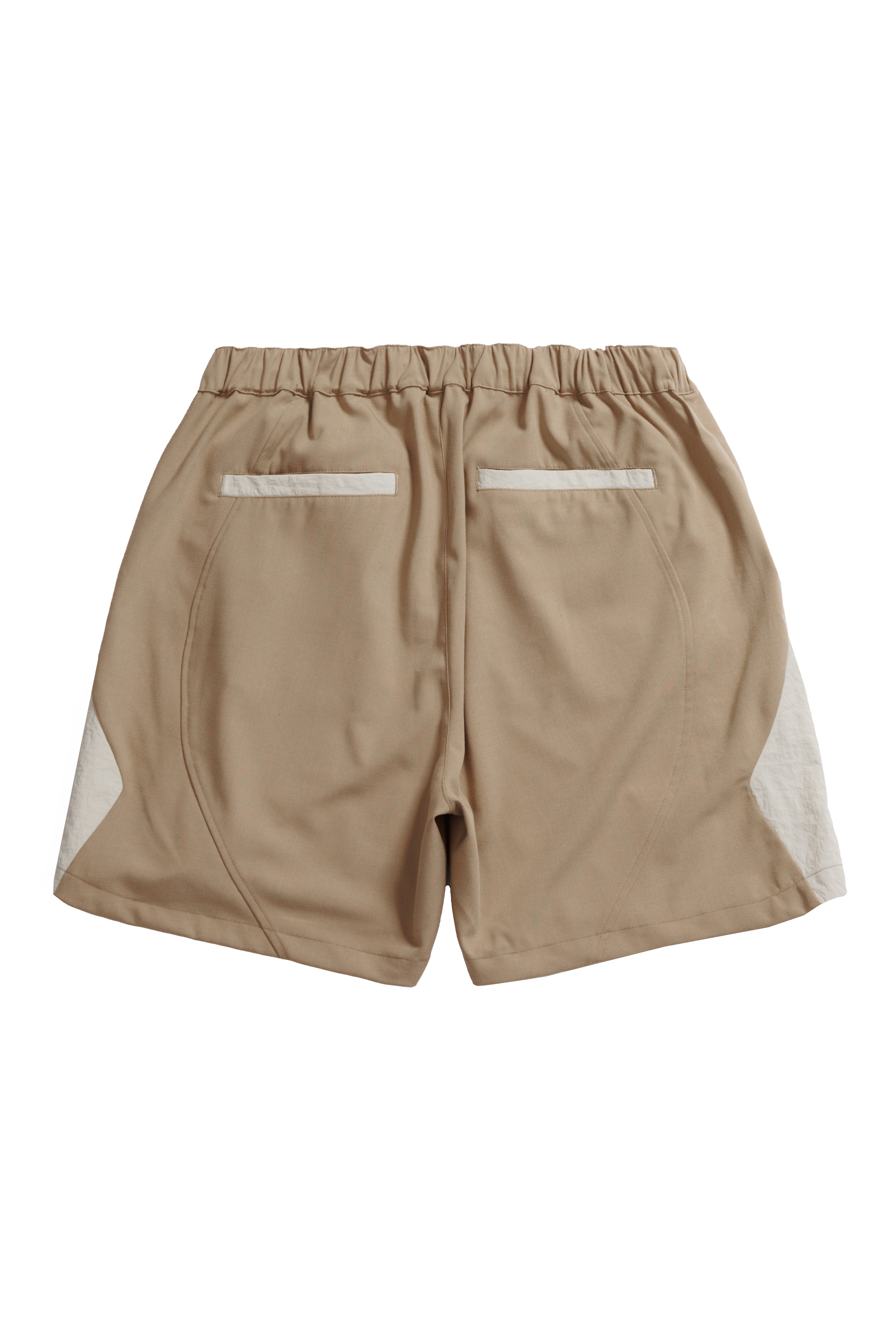 CURVED LINE SHORTS - KHAKI
