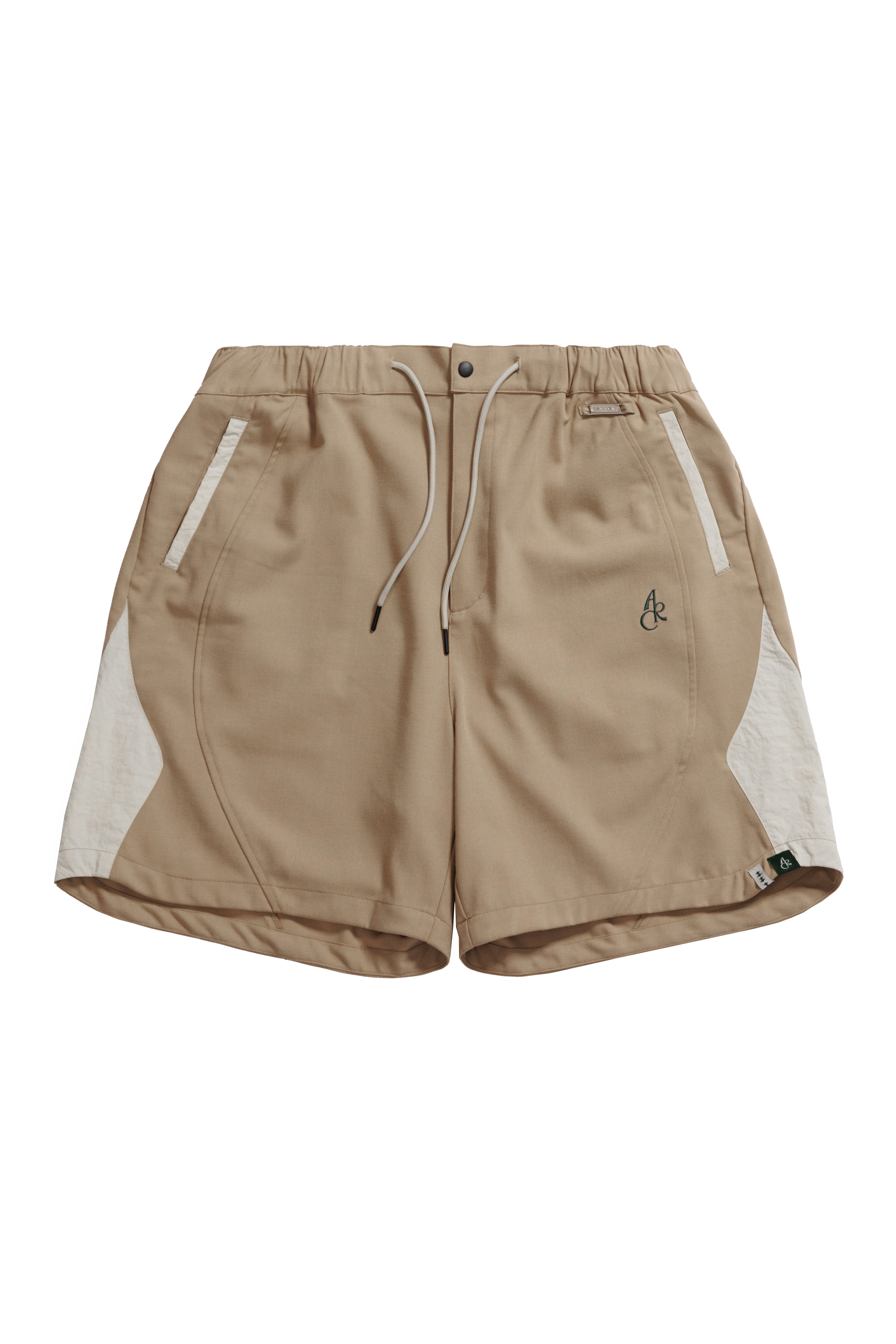 CURVED LINE SHORTS - KHAKI
