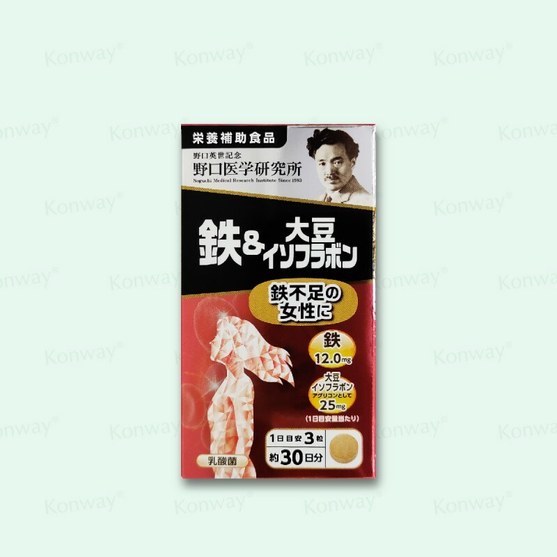 野口醫學研究所 鐵+大豆異黃酮精華營養素【正品】 高效補鐵 養護卵巢  改善氣血不足 調理女性週期