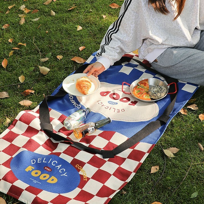 《2353》美式戶外兩用野餐墊購物袋