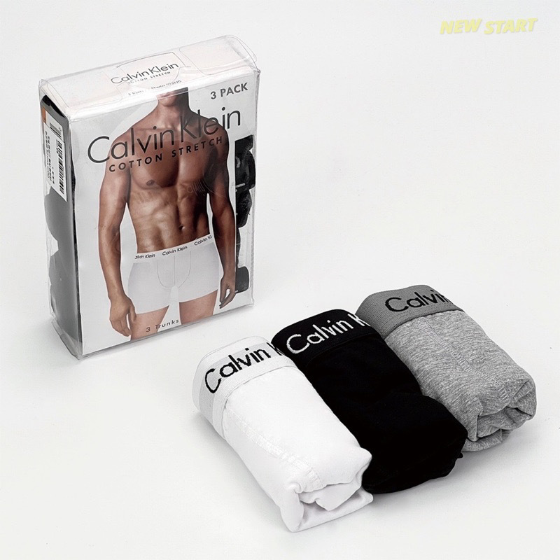 Calvin Klein CK 經典字母 四角褲 內褲 三件組 男生內褲 L.M.