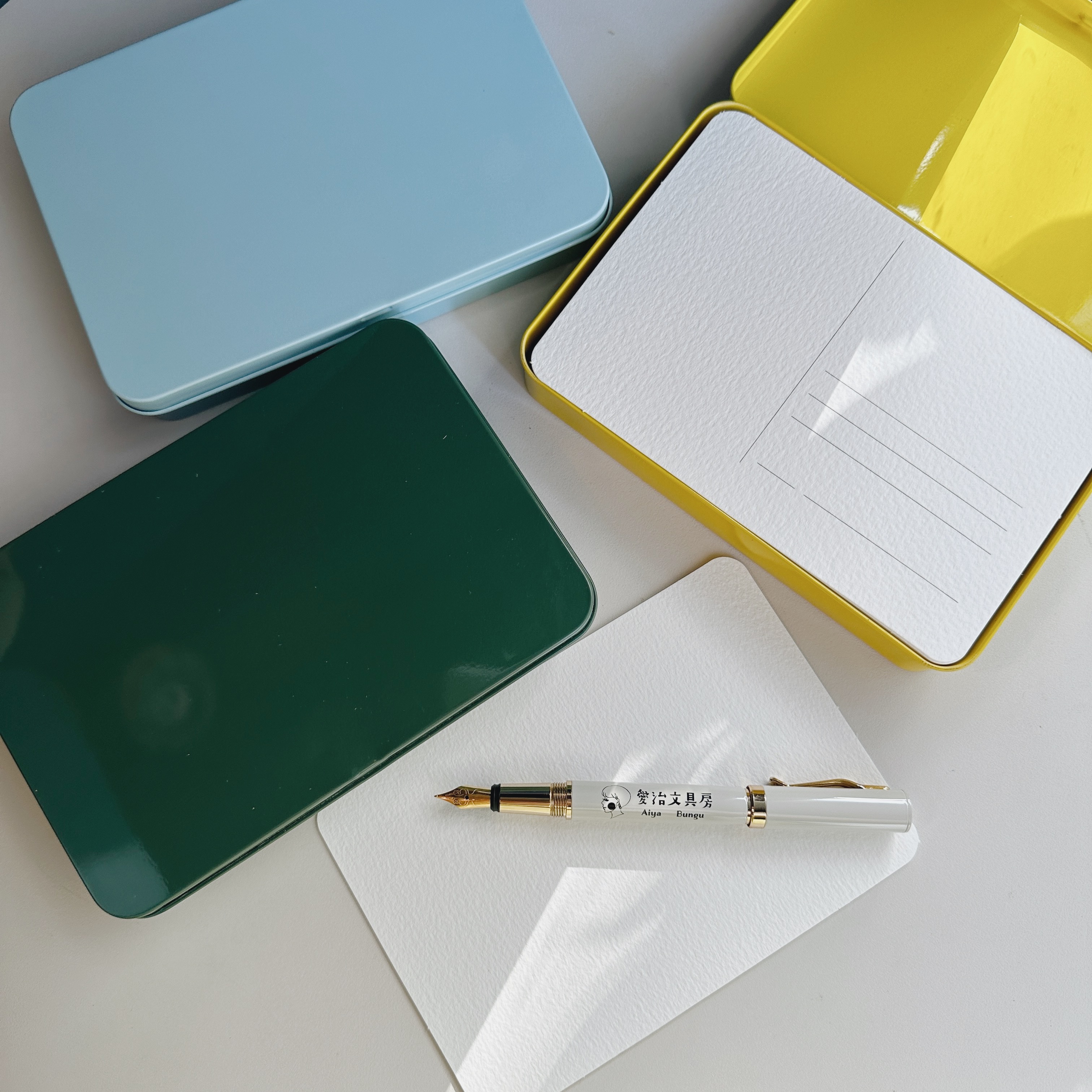 全棉水彩紙 空白明信片 24張入鐵盒組｜POTENTATE遵爵