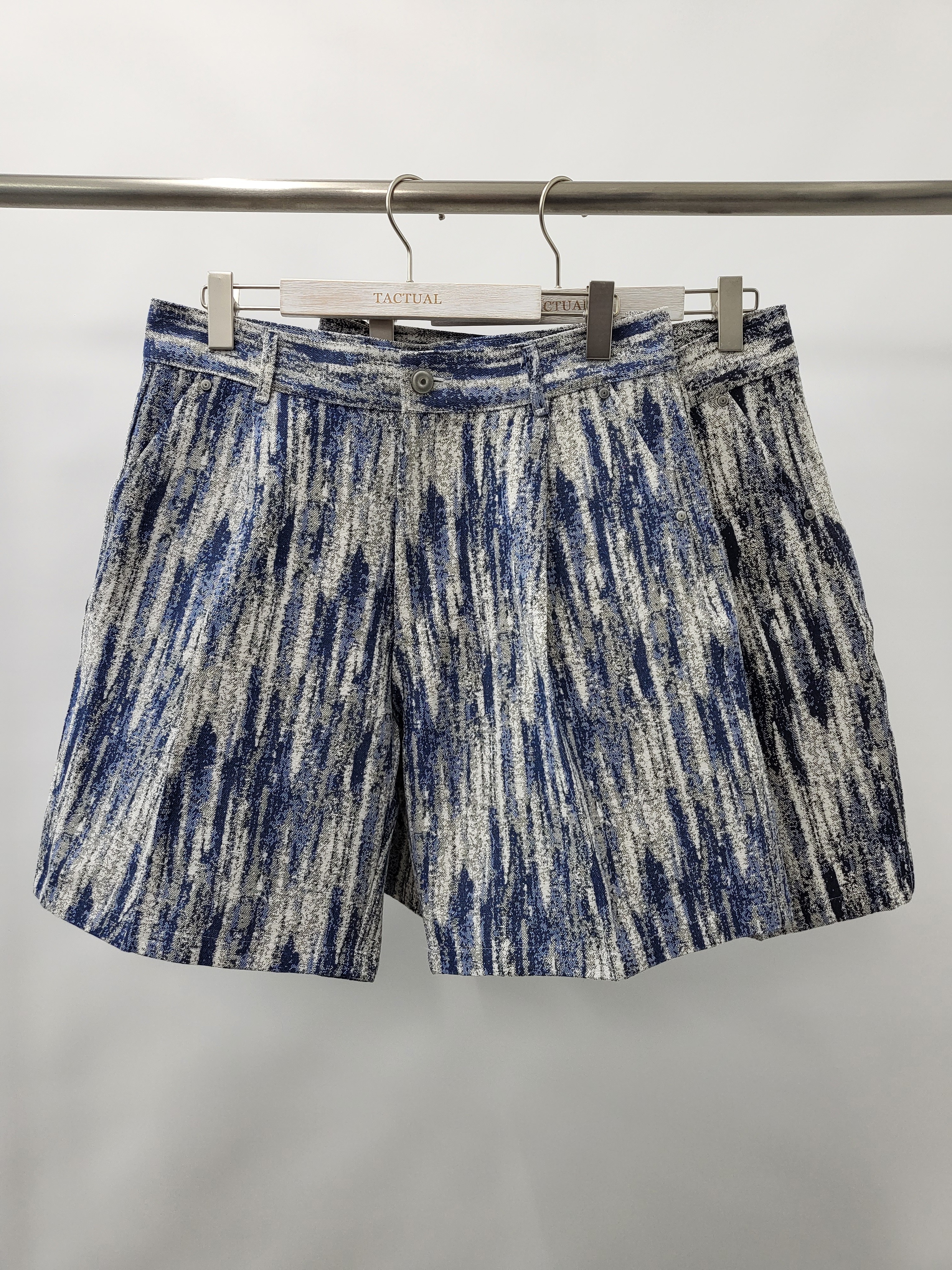 混色條紋短褲 P2435