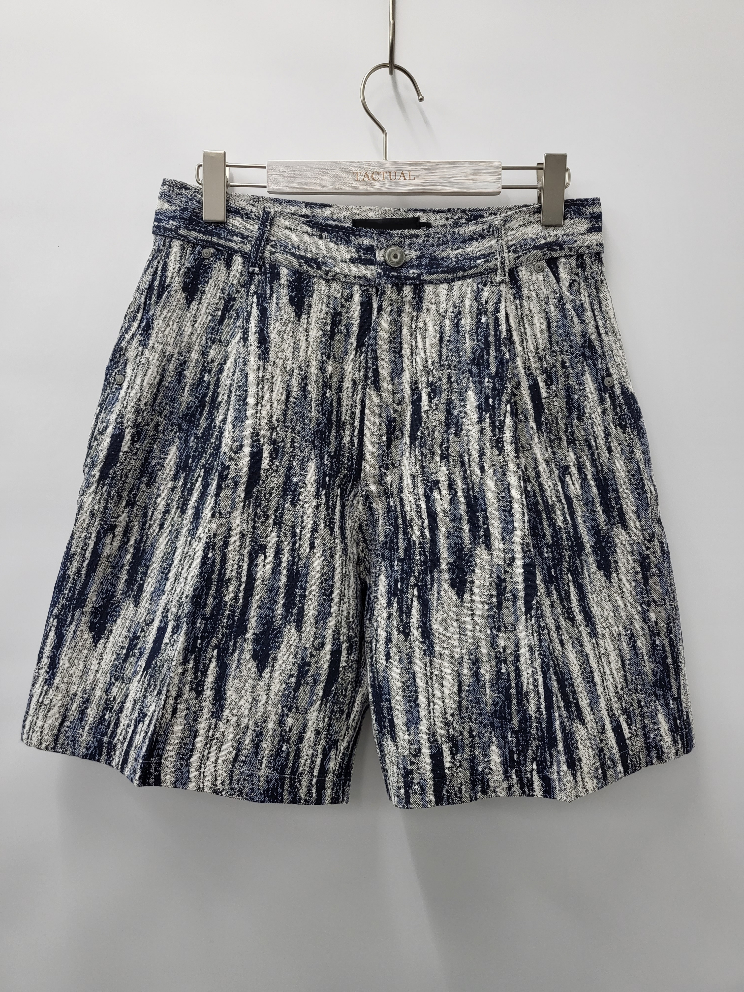 混色條紋短褲 P2435