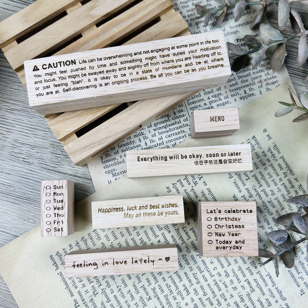 SOM．英文字/英文句子 系列印章