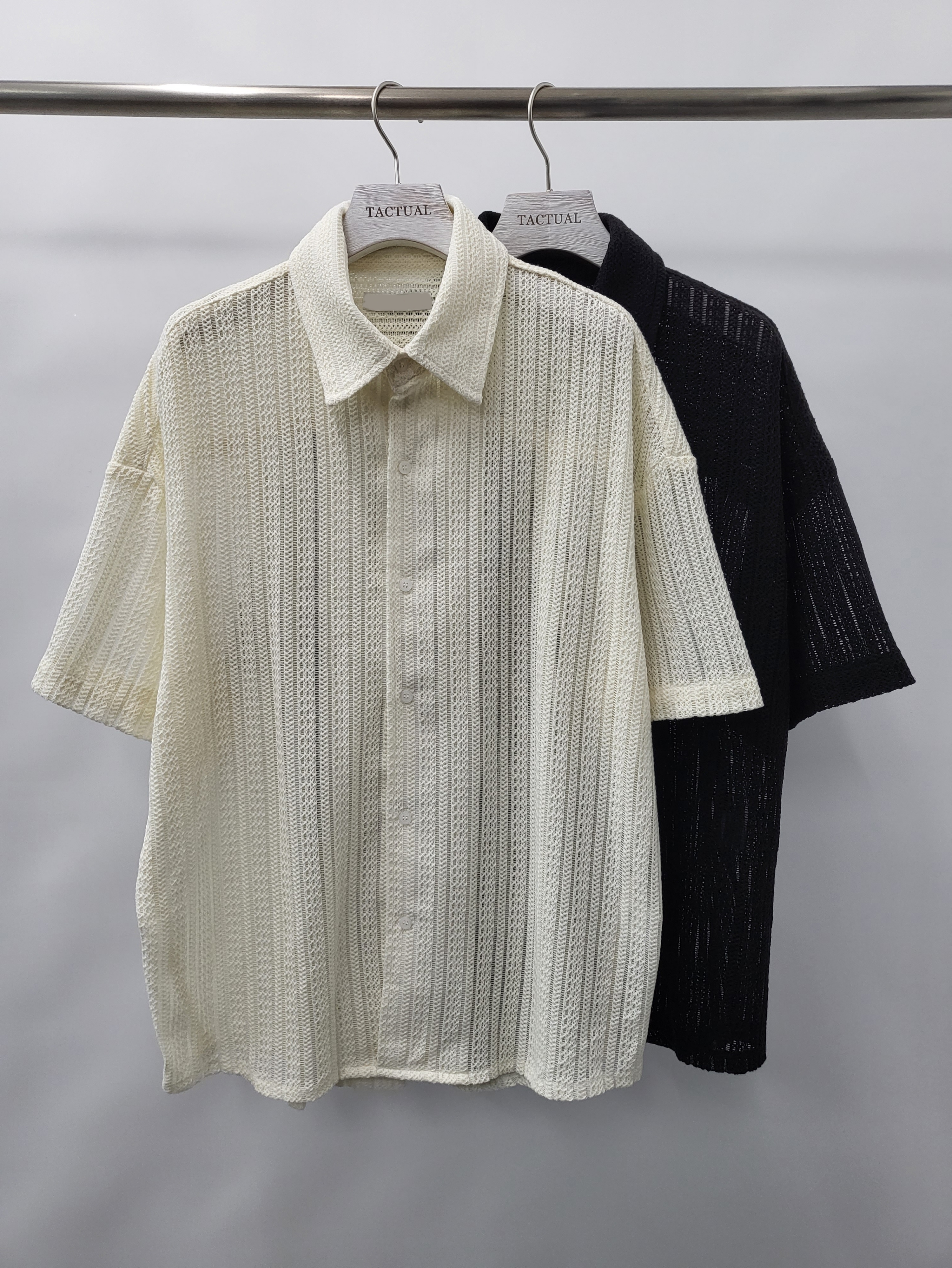 淨色通花短袖恤衫 S2055