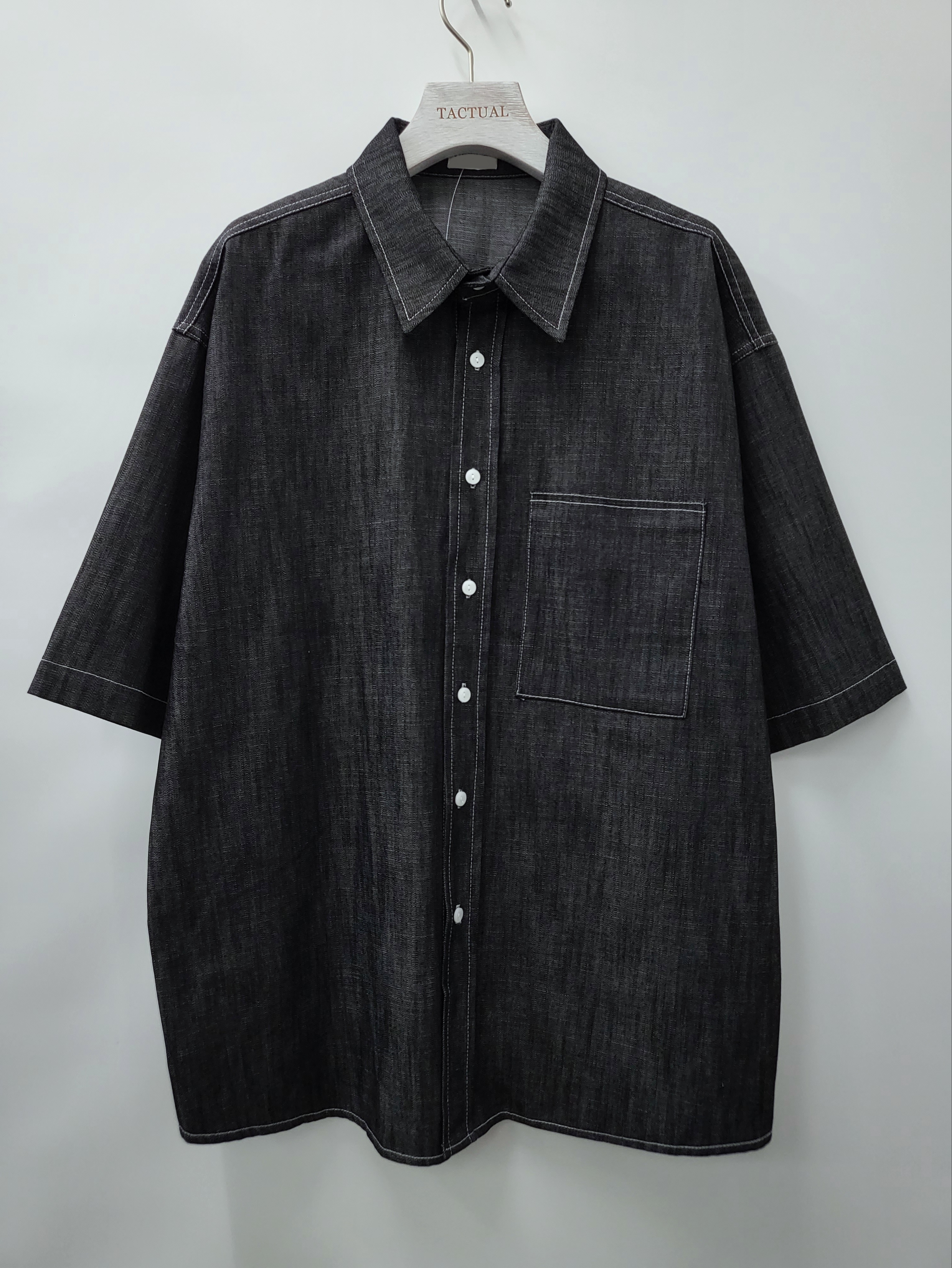 牛仔短袖恤衫 S2054