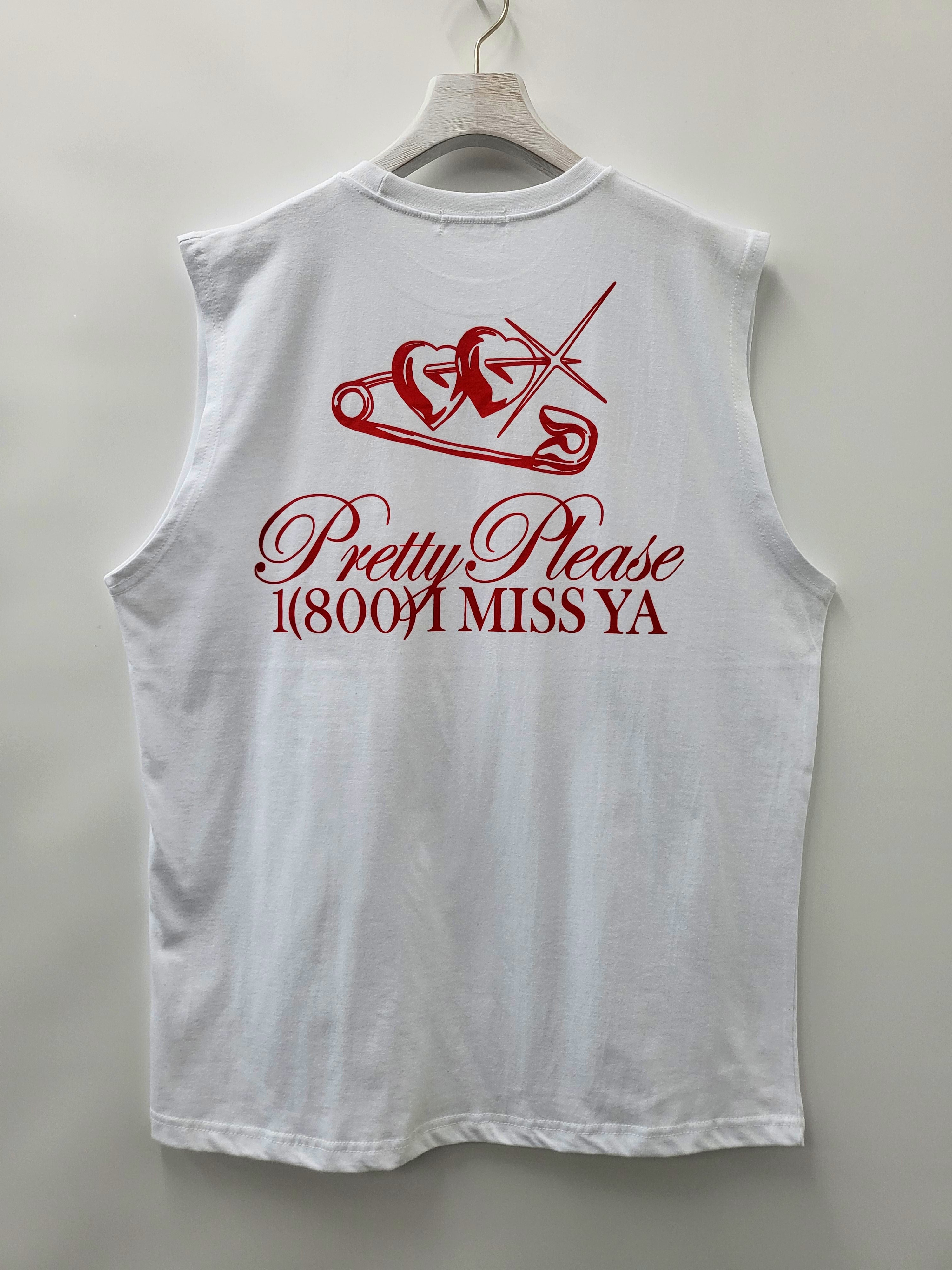 英文字圖案背心 V943