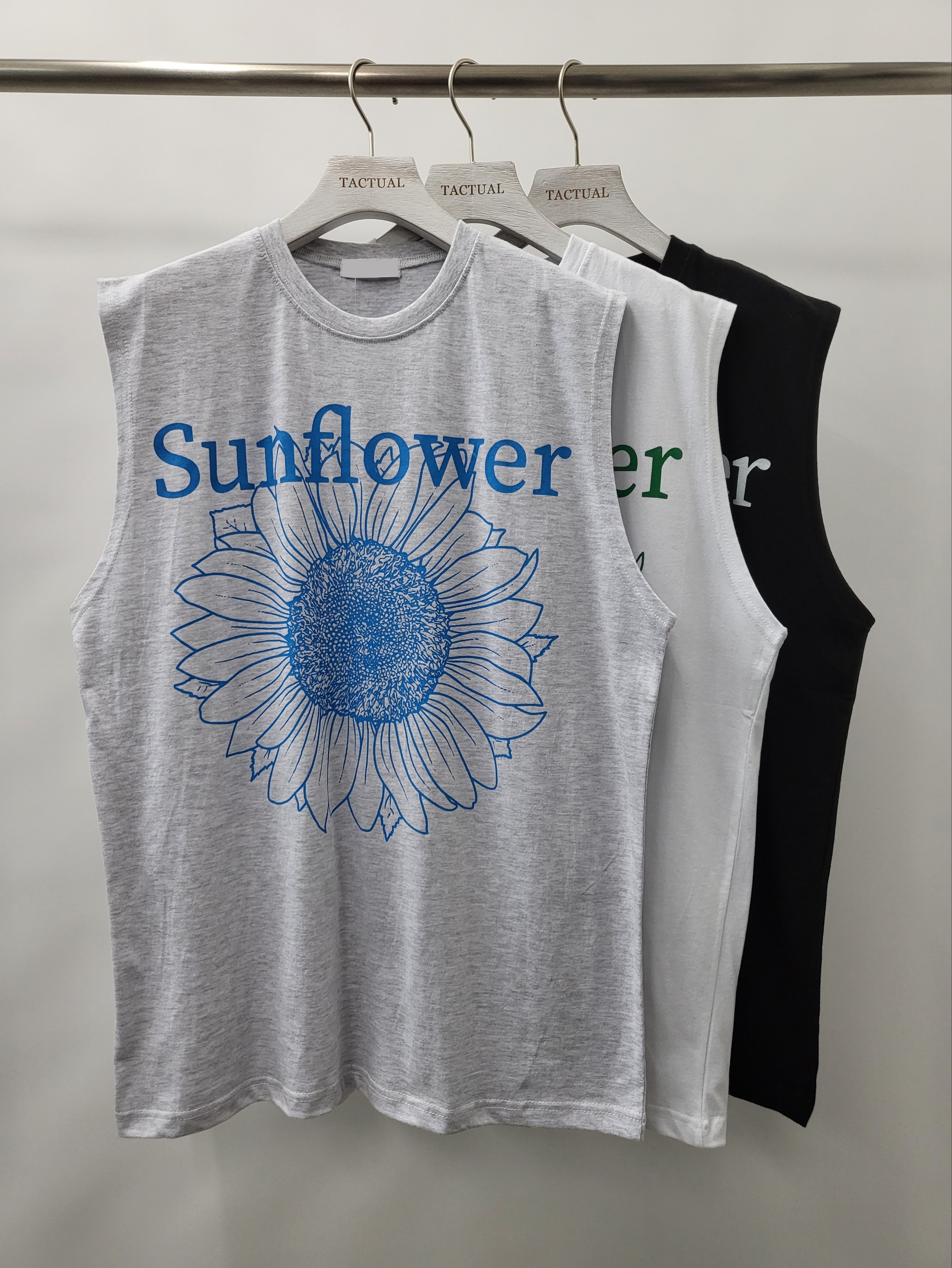 英文字圖案背心 V942