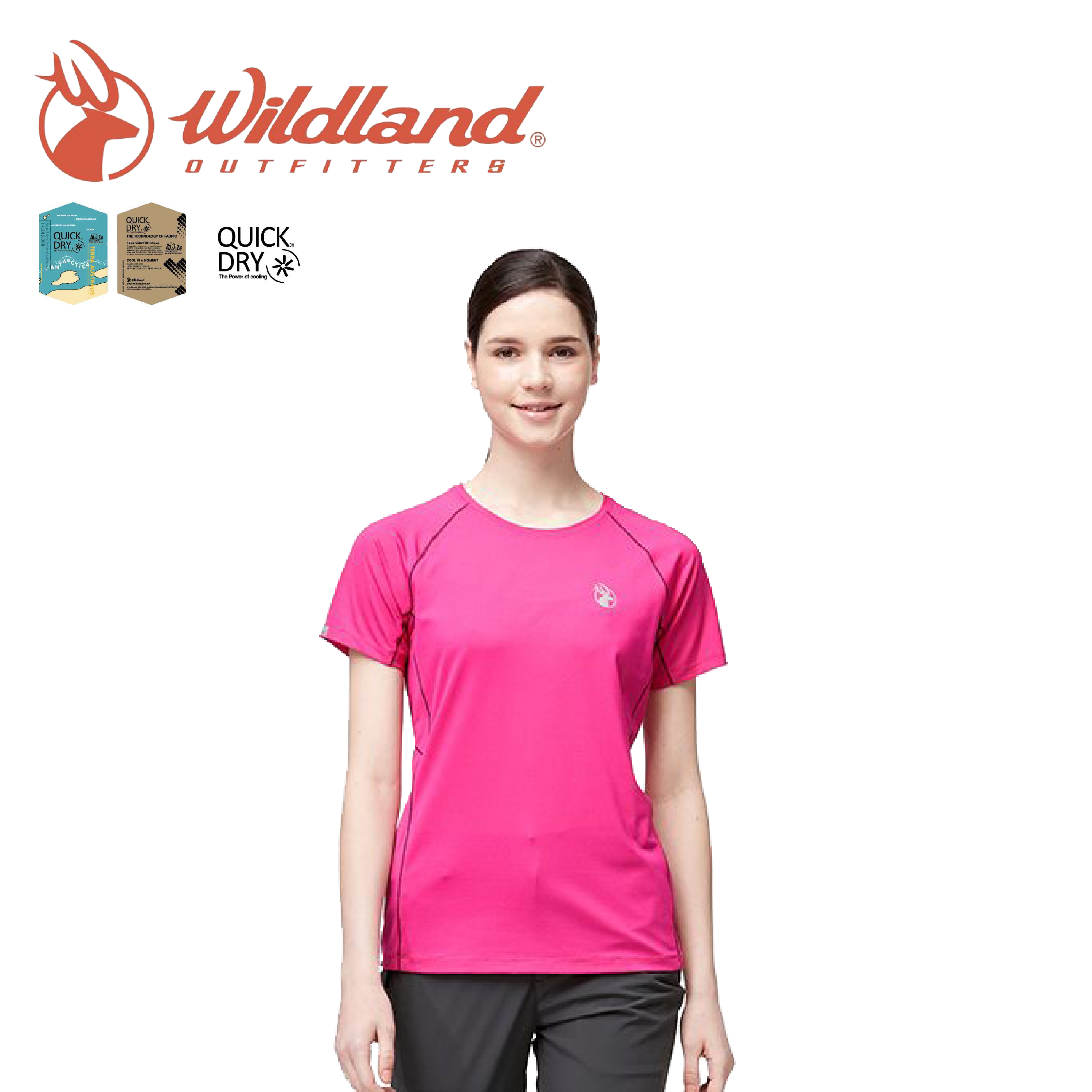 Wildland荒野休閒 女性輕量扒線圓領排汗衫 (2色) 女性圓領短袖上衣 10WA91631