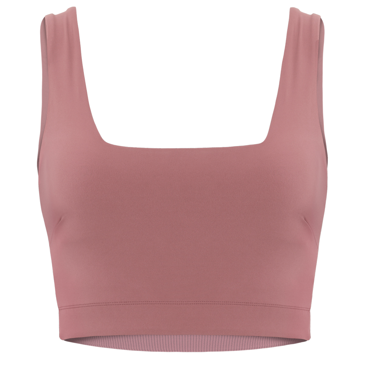 舒適方領運動內衣 豆沙粉