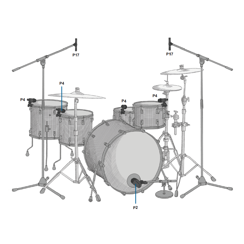 AKG AKG / Drum Set Session I 鼓組收音麥克風套組(7件組) (台灣代理公司貨) 第 3 張圖片｜三峽鼓 / 打擊