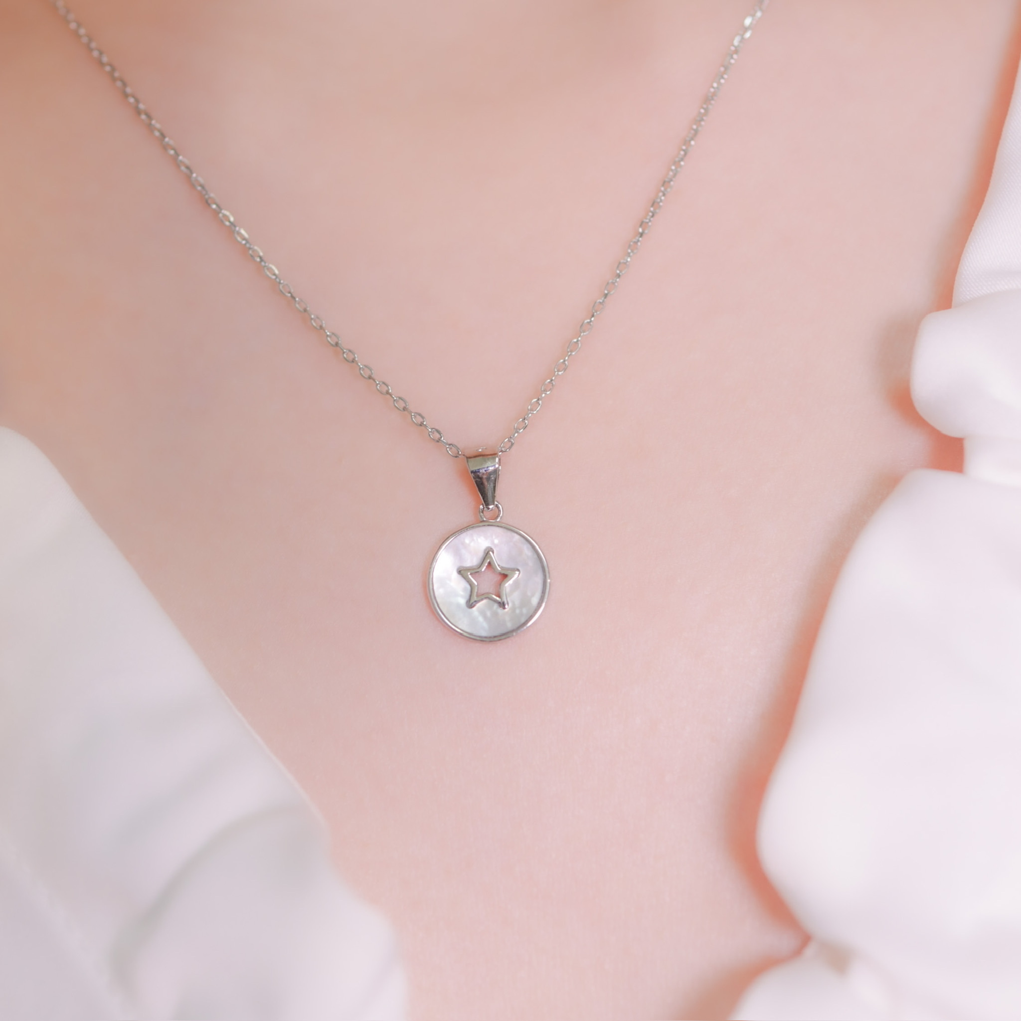 | 925純銀・白金・玫瑰金 | 星星印跡項鍊  (銀/ 玫瑰金) | NE0505 |